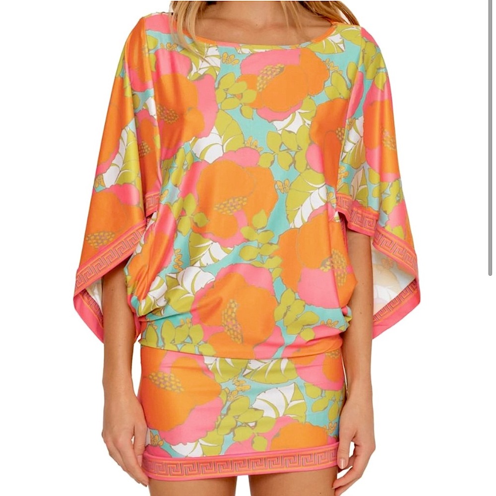 NWT Trina Turk Women's Playa de Flor Cover Up Tunic Dress